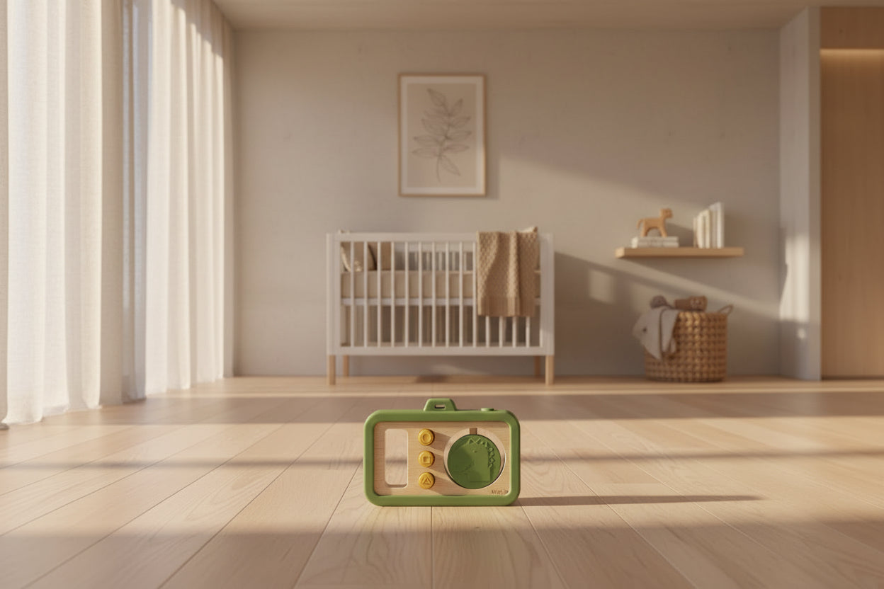 Wooden Silicone Baby Camera - Mr. Dino