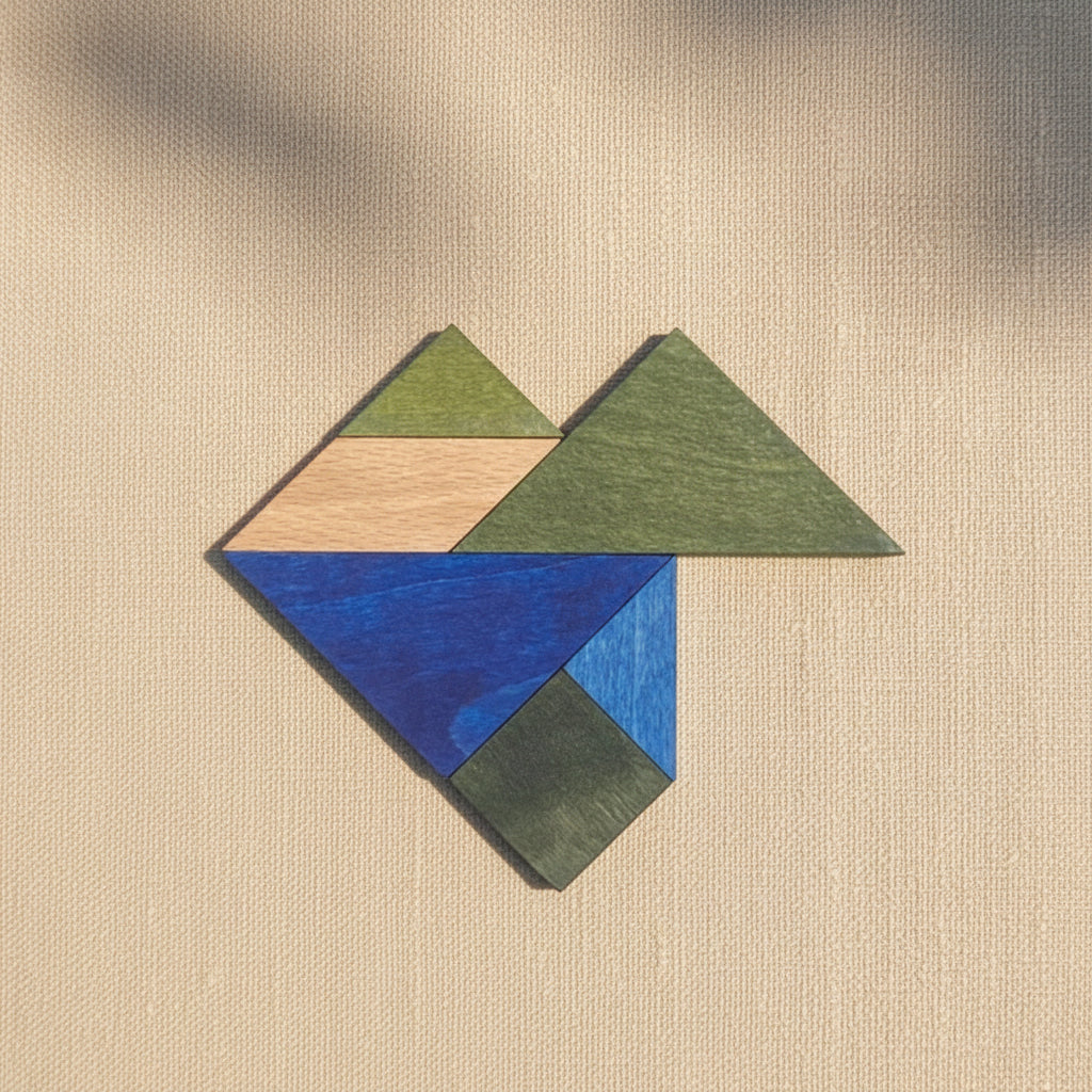 Wooden Story Tangram – Cold Color (in Storage Bag)