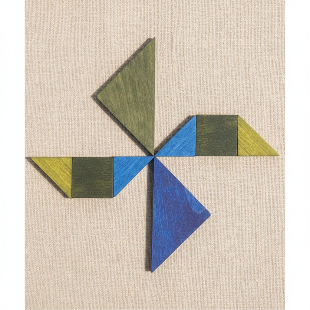 Wooden Story Tangram – Cold Color (in Storage Bag)