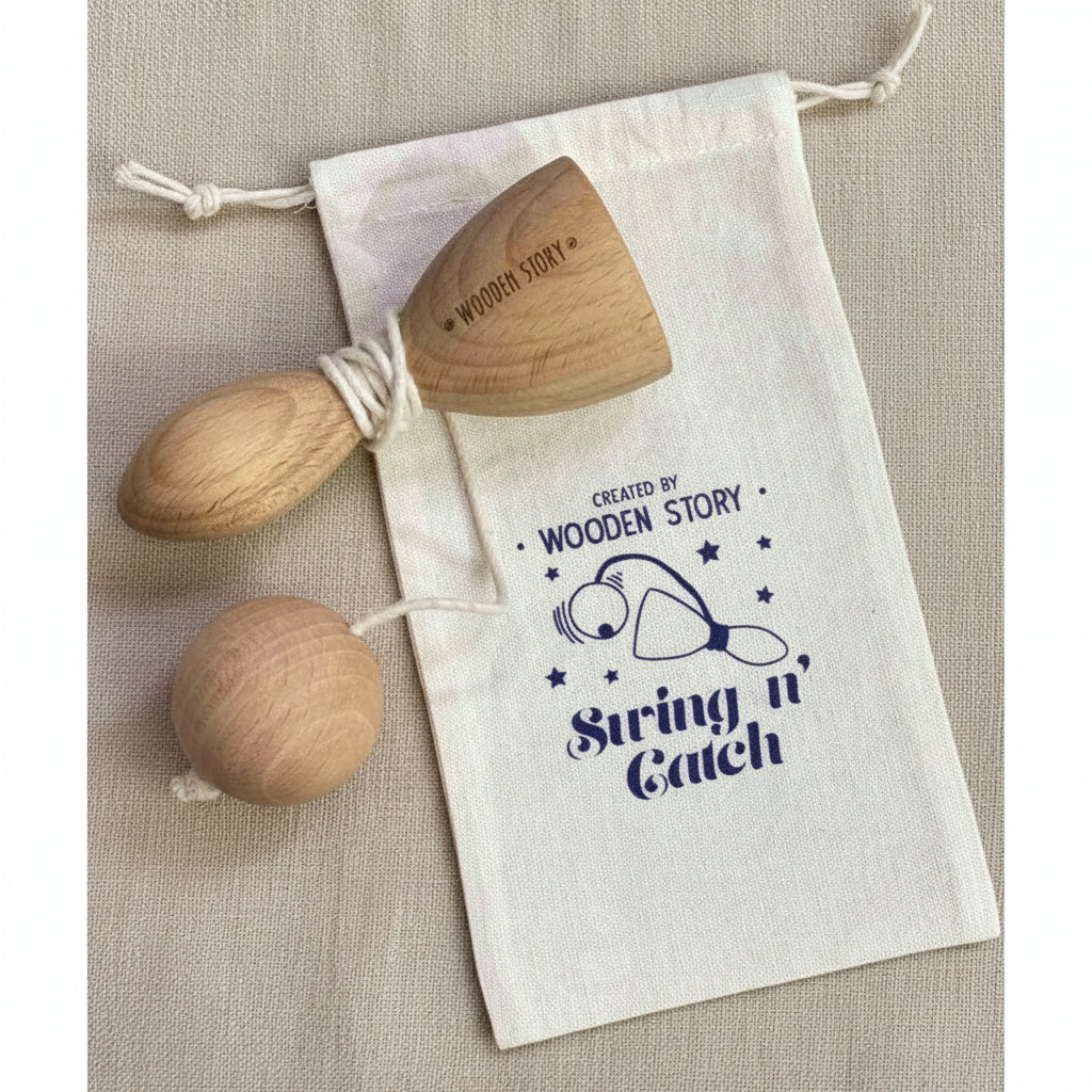 Wooden Swing and Catch Game