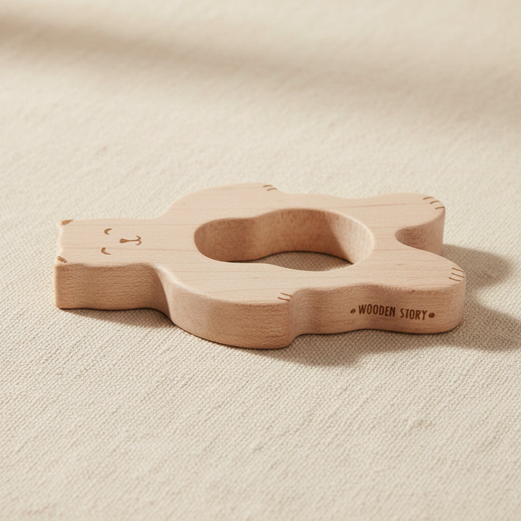 Wooden Teether - Teddy