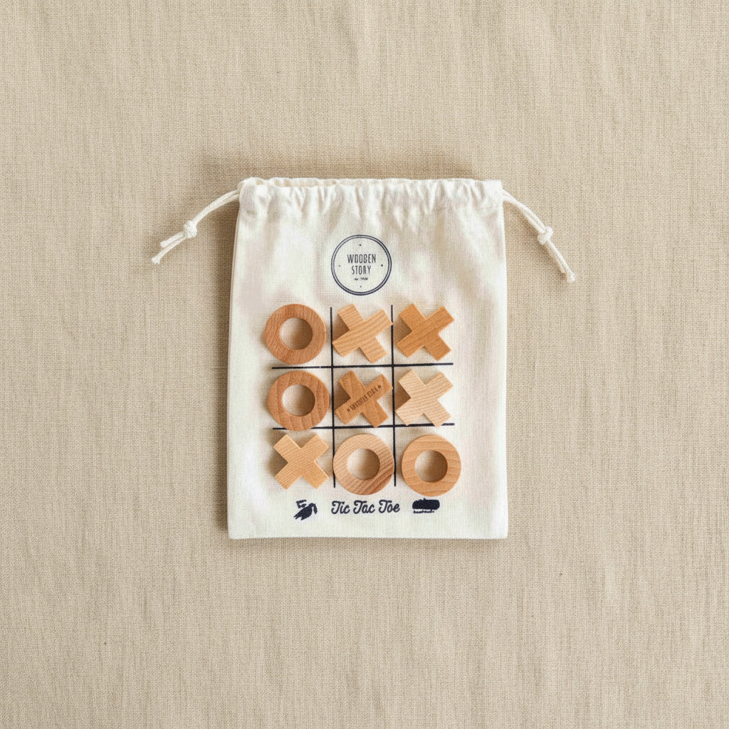 Wooden Tic-Tac-Toe Game