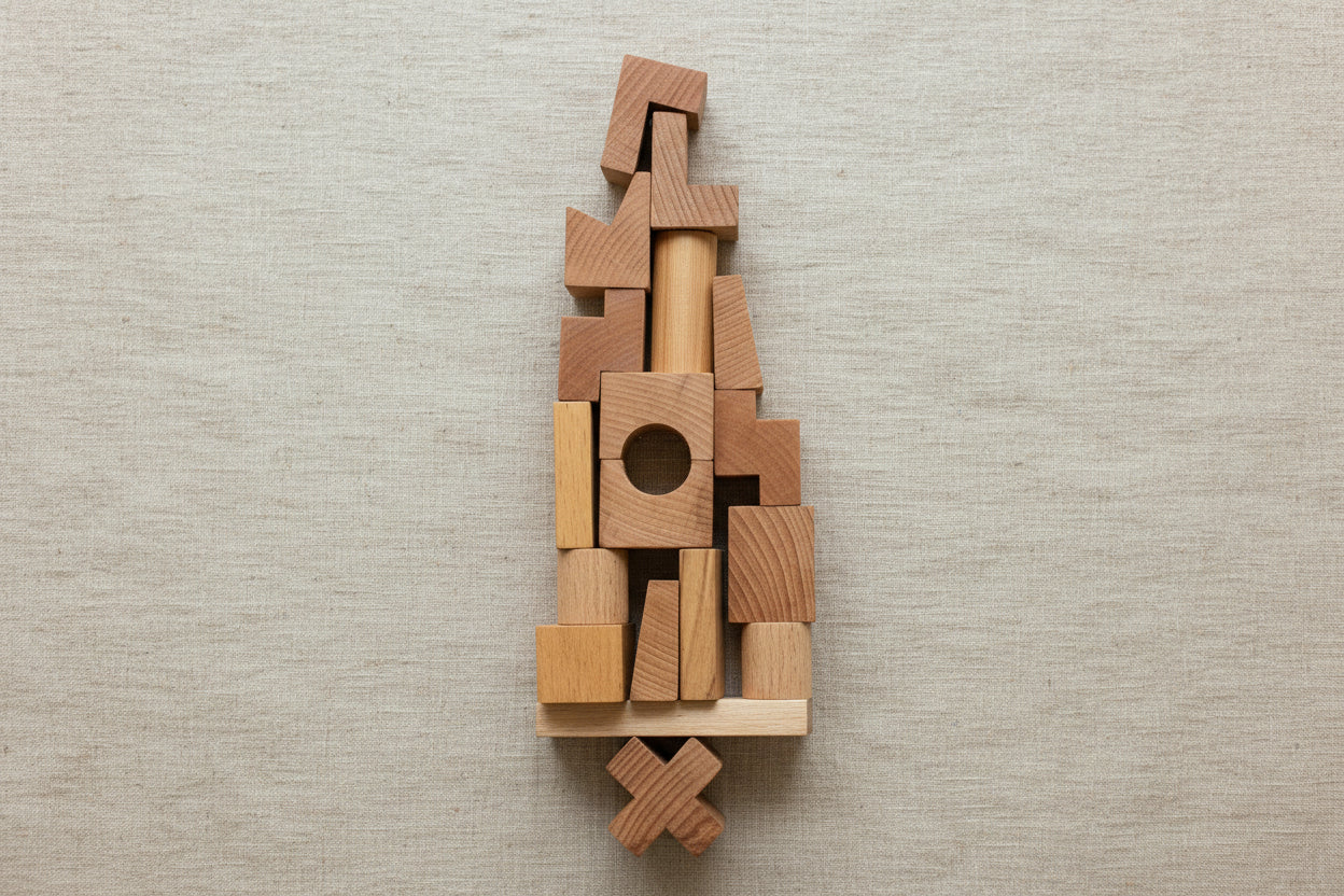 Wooden Tower Puzzle - Natural