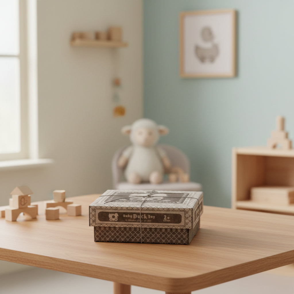 Wooden Toy on Wheels - Duck